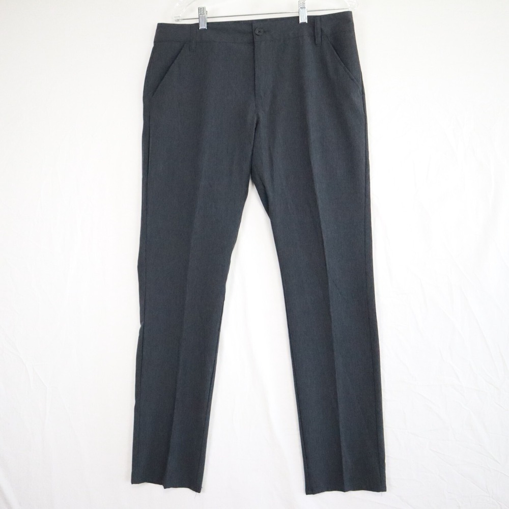 Travis Mathew Pants Mens 34 Performance Golf Chino Slacks Stretch Flex Dark Gray